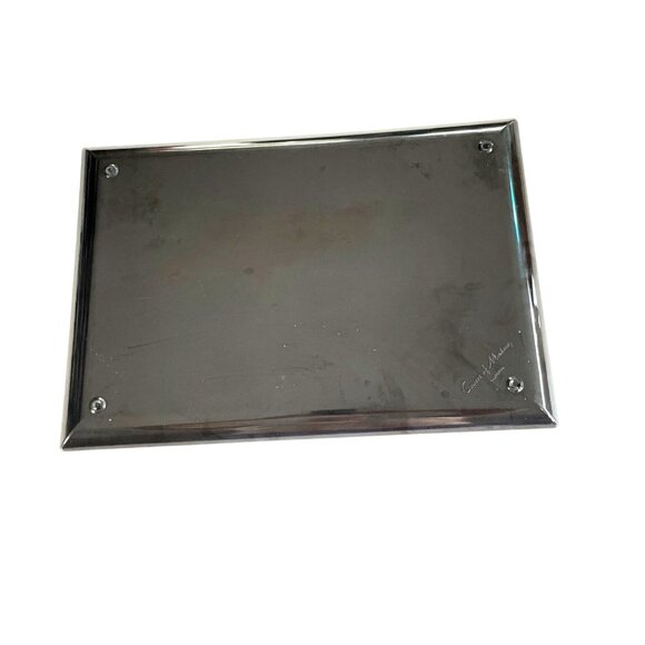 Vtg Couroc of Monterey Rectangular Black Tray Egyptian-Inspired Inlay 18"x12" - Picture 2 of 8